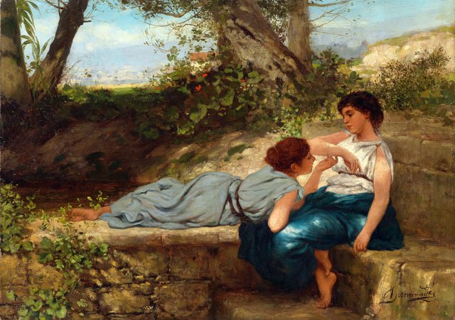 Conversation by Henryk Siemiradzki