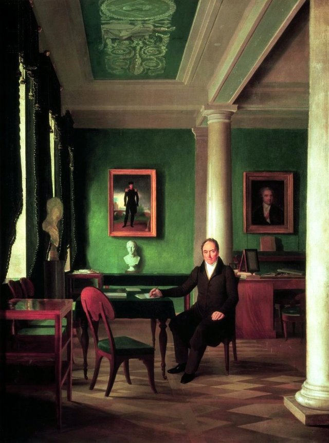 Portrait of Prince V.P. Kochubey in his Study by Alexey Venetsianov
