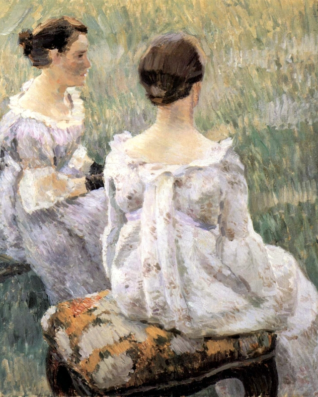 Two Sitting Ladies by Victor Borisov-Musatov