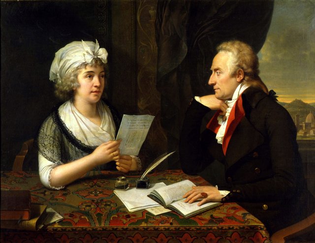 Double portrait of Vittorio Alfieri e Contessa Luisa Stolberg d'Albany by François-Xavier Fabre