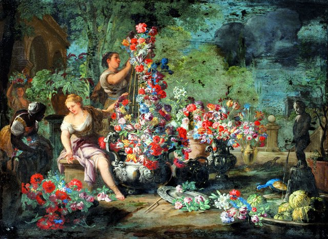 Allegory of spring by Abraham Brueghel