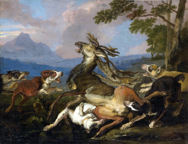 L'Halali du Cerf by Abraham Hondius