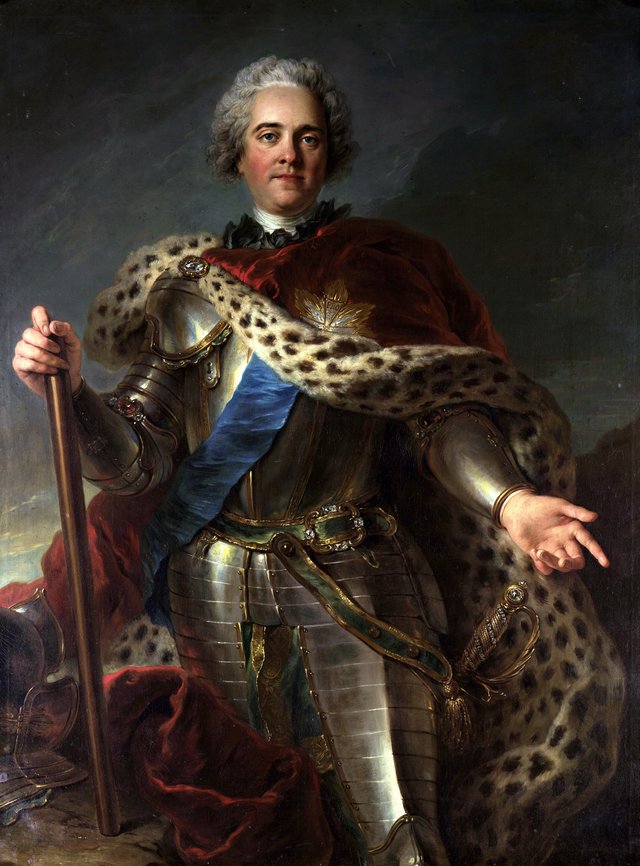 Herman Moritz Graf von Sachsen (1696-1750), genannt Marschall von Frankreich by Charles-Antoine Coypel