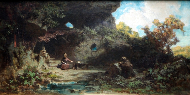 A Hermit in the Mountains by Carl Spitzweg