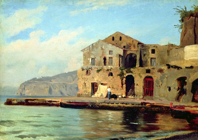 Beach House at Sorrento by Louis Gurlitt