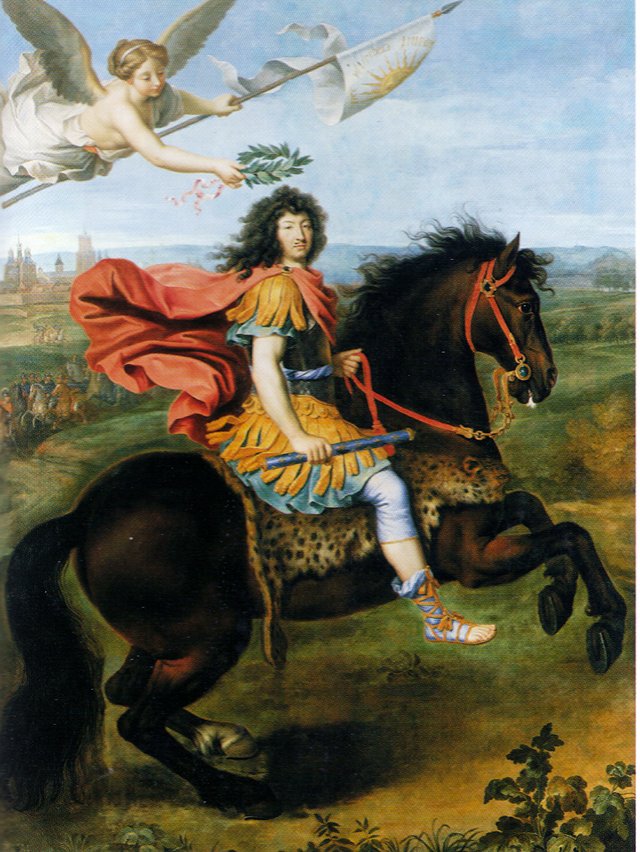 Louis XIV of France riding a horse by Pierre Mignard I