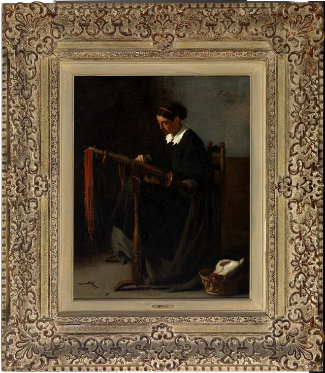 De borduurster (La Brodeuse). by François Bonvin