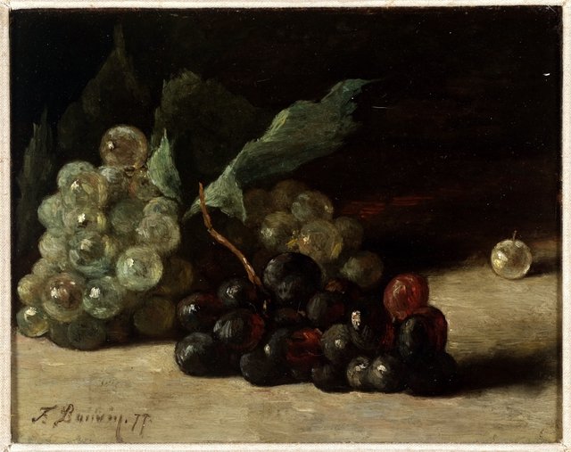 Stilleven met druiven. by François Bonvin