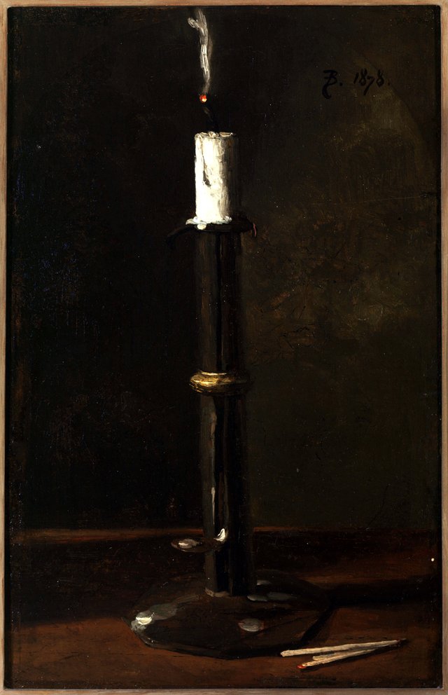 De kandelaar (Nature morte avec bougie). by François Bonvin