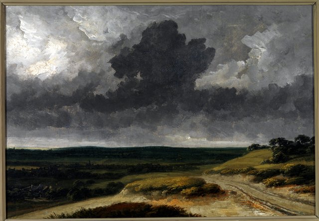 Landschap met zandweg. by Georges Michel