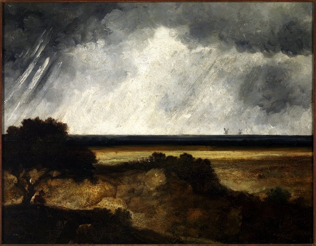 Landschap met overtrekkende bui. by Georges Michel