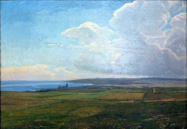 Janus la Cour, Udsigt over Aarhus, Aarhus Rådhus by Janus la Cour
