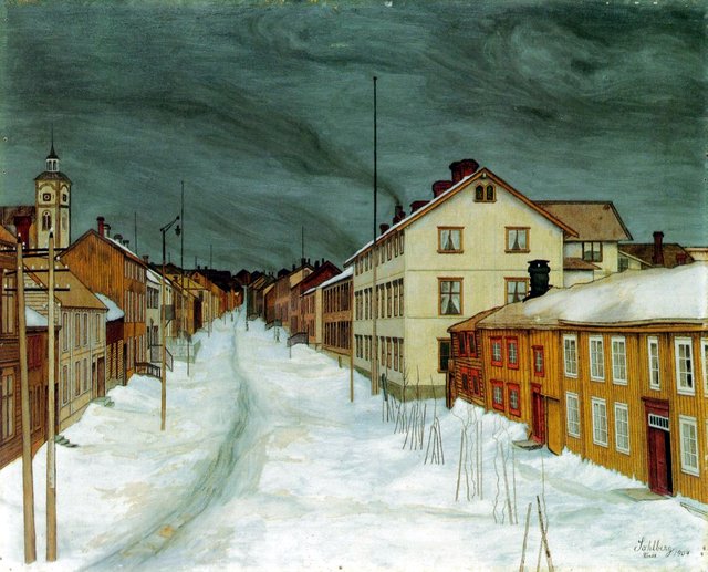 Storgaten, Røros by Harald Sohlberg