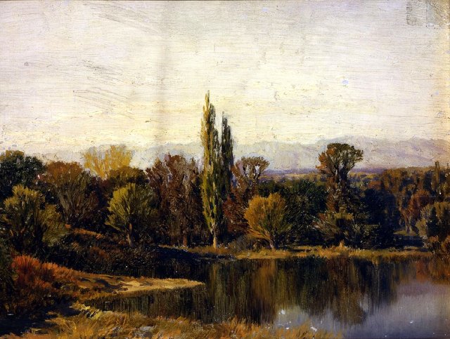 Landschaft mit See by Martín Rico