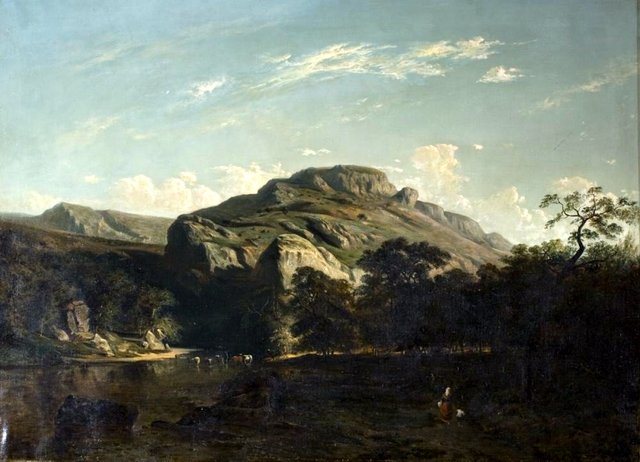 Waldlandschaft und Fluß by Carlos de Haes