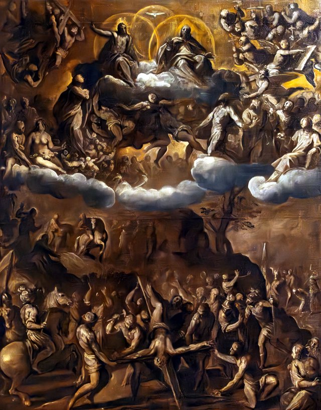 The Trinity in Glory and the Martyrdom of Saints Peter and Paul by Palma il Giovane