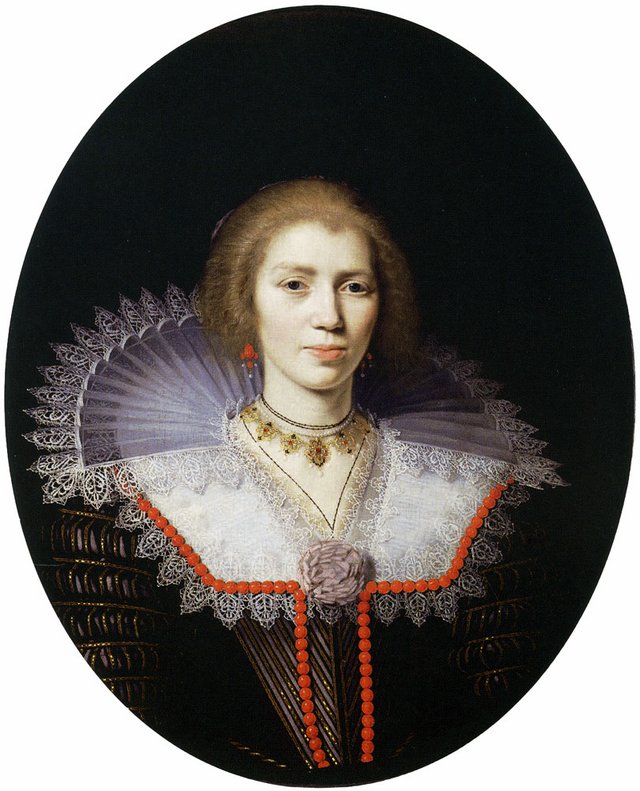 Portrait of an unknown woman by Wybrand de Geest