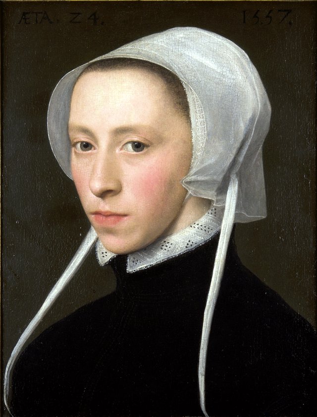 Portrait of a young woman, 24 years of age by Willem Key