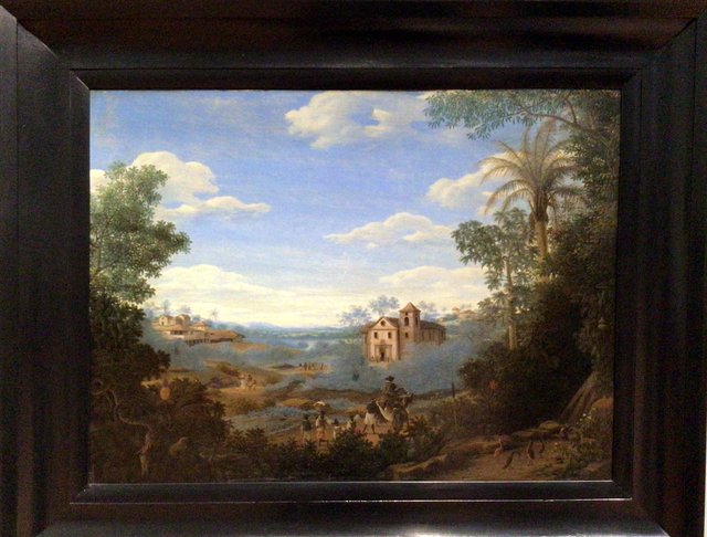 Brazilian Landscape with churchgoers by Frans Post