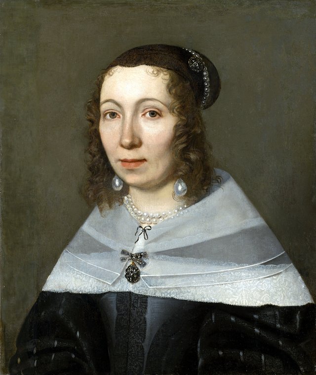 Portrait of a woman called Maria Sibylla Merian (1647-1717) by Jacob Marrel