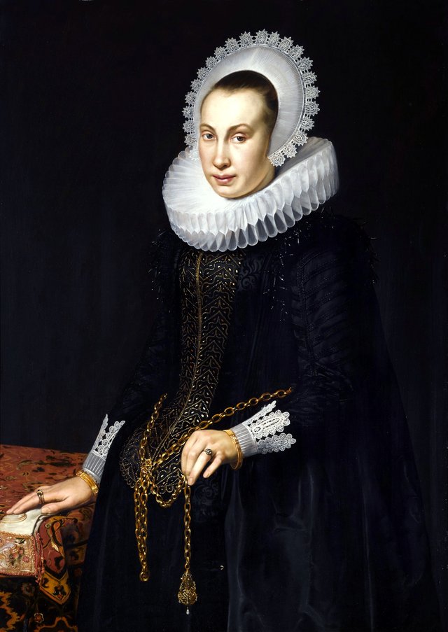 Portrait of an unknown woman by Cornelis van der Voort