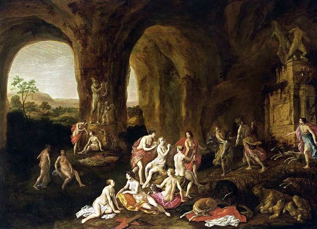 Diana and Her Nymphs by Adriaen van Nieulandt the younger