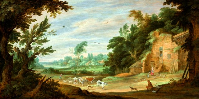 Summer landscape with cattle by Alexander Keirincx