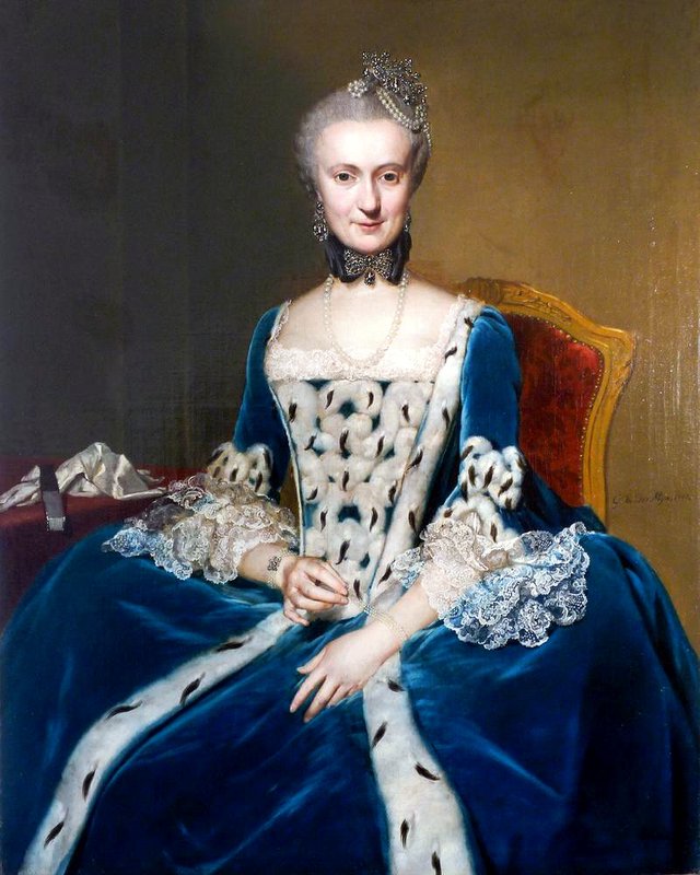 Portrait of Maria Machteld van Sypesteyn (1724-1774) by George van der Mijn