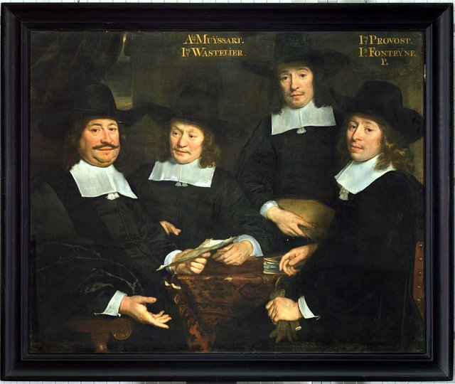 Regents of the Walenweeshuis, Amsterdam, 1662 by Abraham Lambertsz van den Tempel