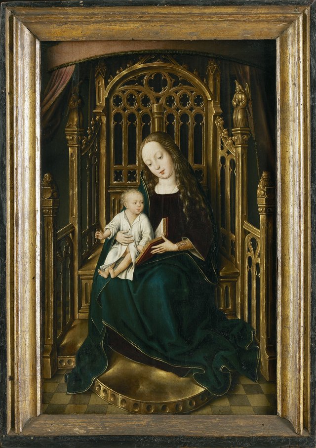 Mary and Child, enthroned by Master of the Legend of the Magdalene