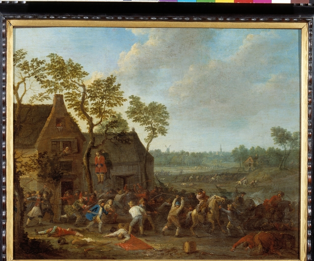 Overval van een hoeve by Karel Breydel