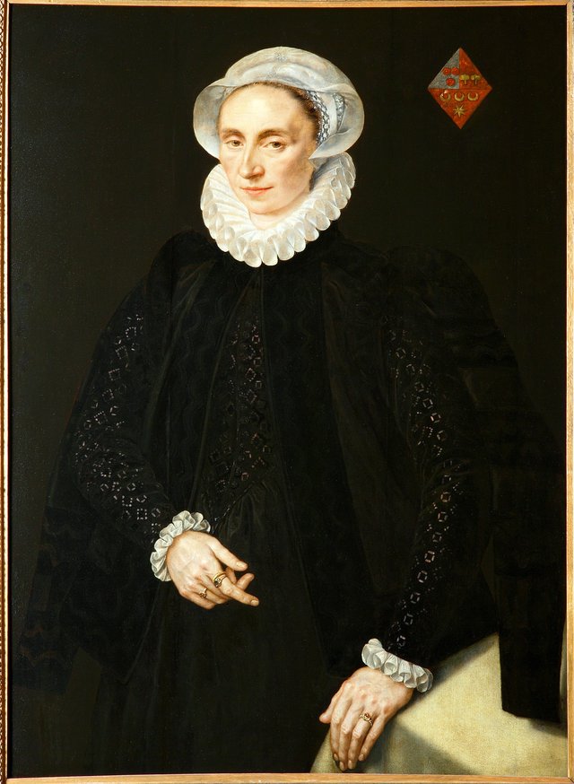Portrait of Marguerite le Prince by Adriaen Thomasz. Key