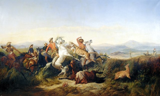 Deer Hunt by Raden Saleh