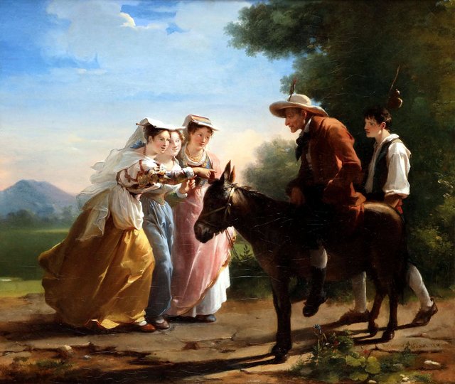 The Miller, His Son, and the Donkey by Hortense Haudebourt-Lescot