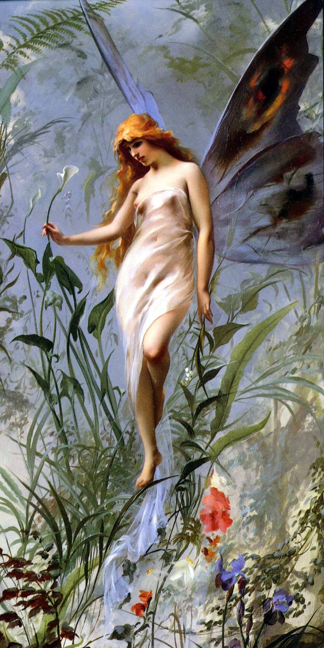 The Lily Fairy by Luis Ricardo Falero