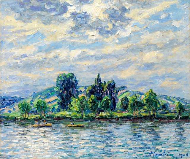 Bords de l'Yonne, effet de soleil by Francis Picabia