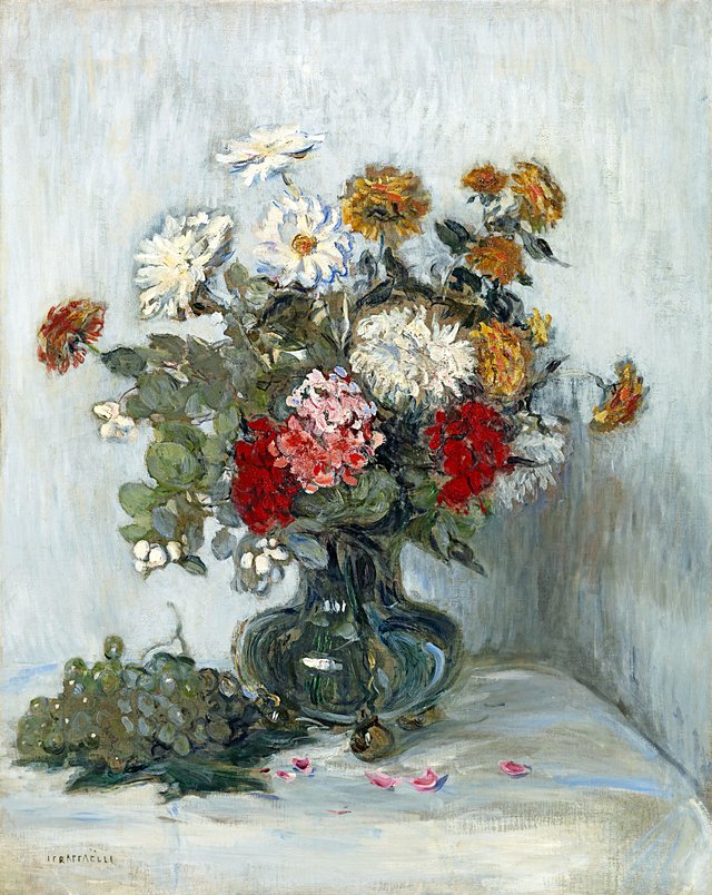 Fleurs et raisins by Jean-François Raffaëlli