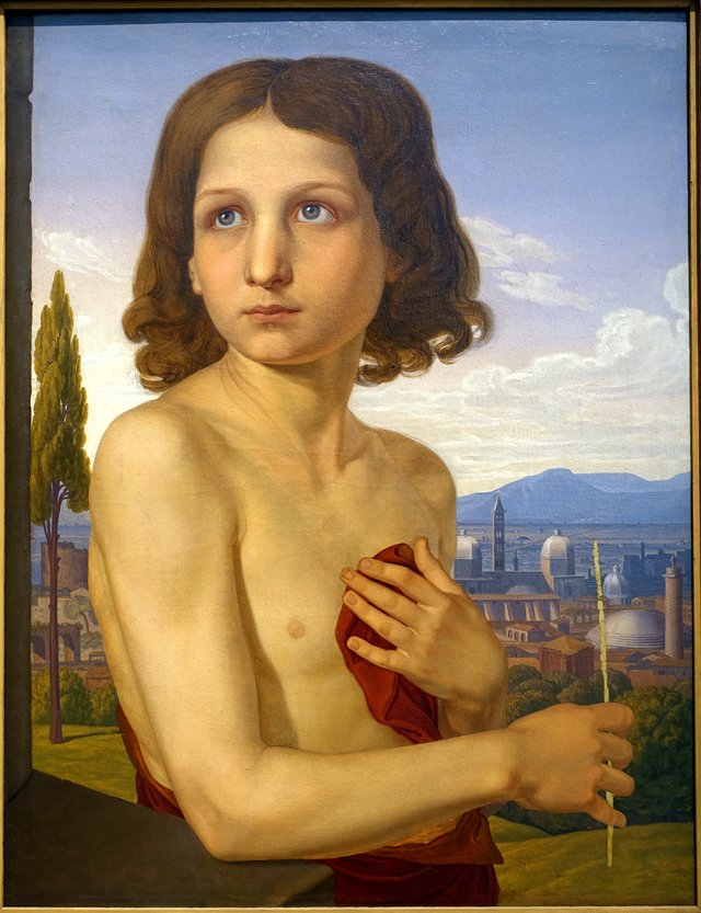 Portrait of the boy Xaverio as Saint John the Baptist by Johann Friedrich Overbeck