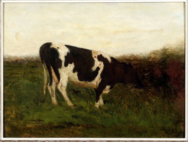 Cow at the ditch by Willem Maris