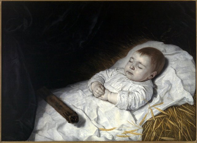 Jongetje op zijn doodsbed. by Bartholomeus van der Helst