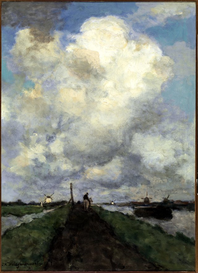 The white cloud by Johan Hendrik Weissenbruch