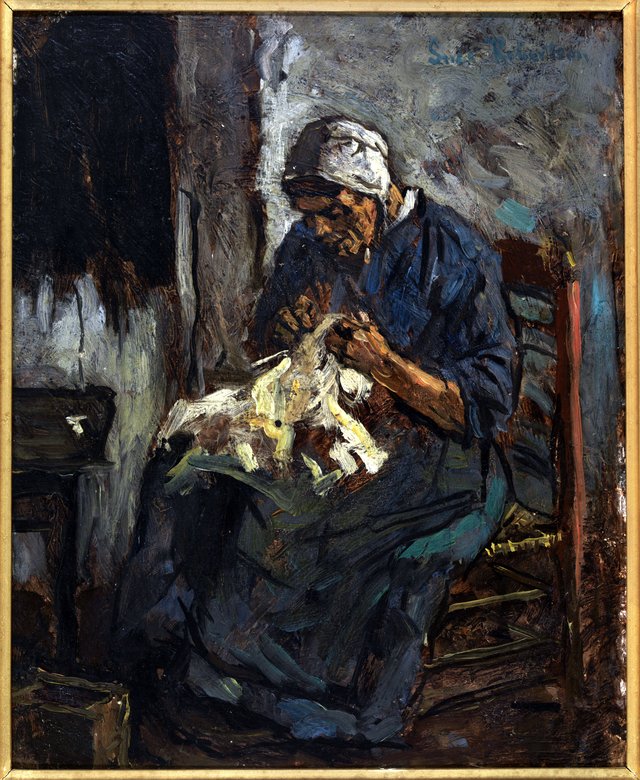 Handwerkende vrouw. by Suze Robertson
