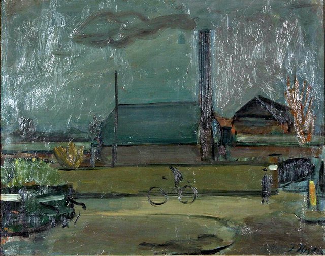 View from a town. by Immanuel Ibsen