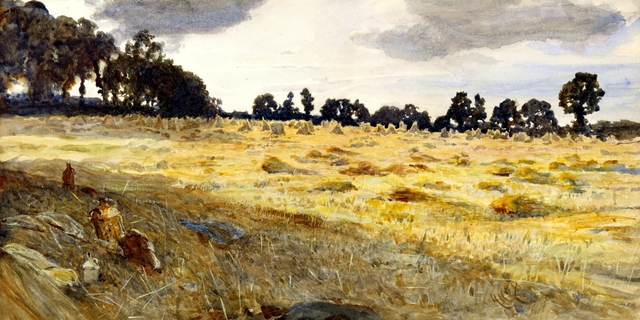 The cornfield by Hubert von Herkomer