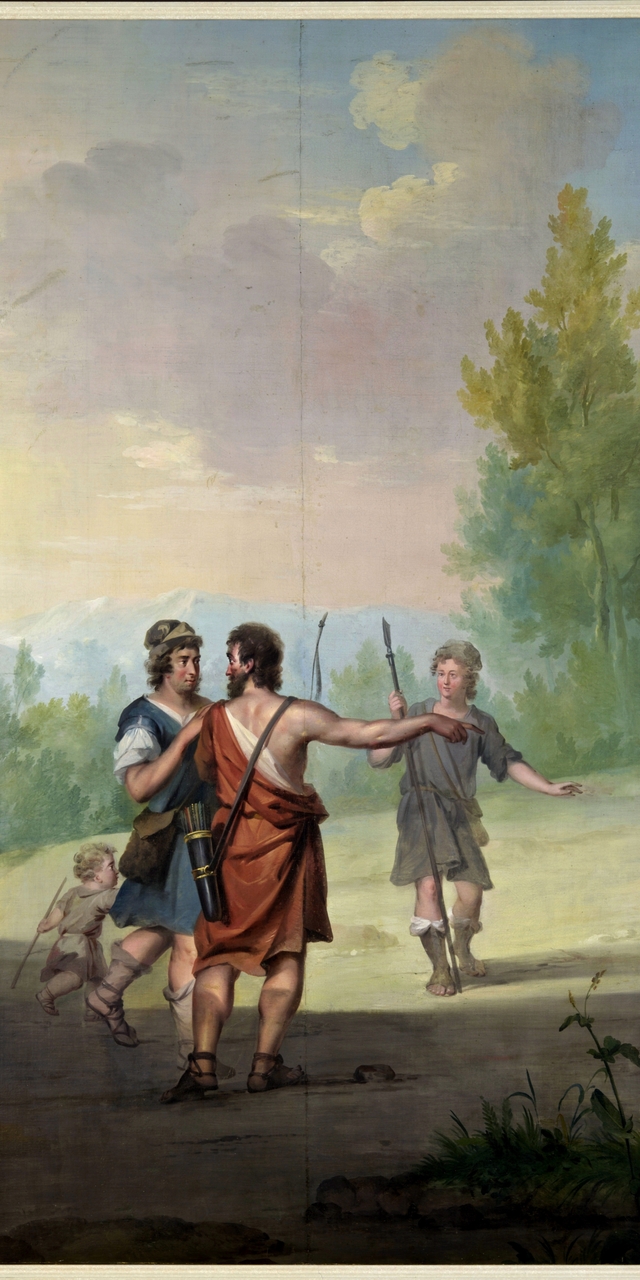 Behangsel met het huwelijk van Mirtillo en Amaryllis by Aert Schouman