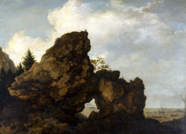 A Rocky Arch Near the Coast by Allaert van Everdingen
