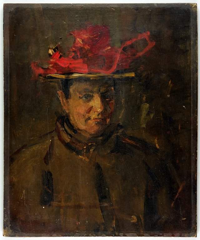 Portret van een vrouw met hoed by Isaac Israëls