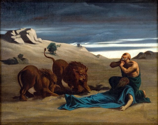 Saint Paul entouré par les lions by Alexandre Cabanel