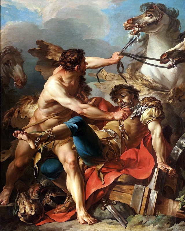 Diomedes King of Thrace Killed by Hercules and Devoured by his own Horses by Jean-Baptiste Marie Pierre