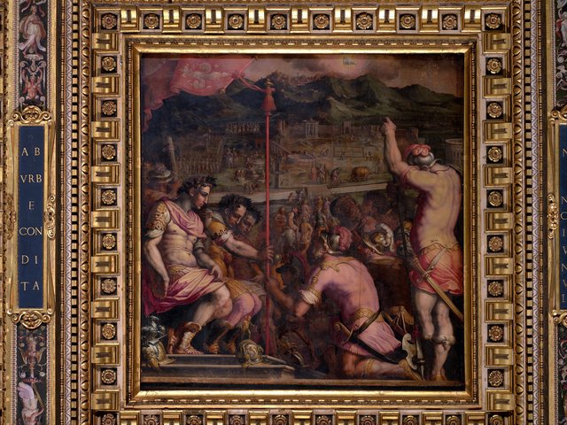 Foundation of Florentia, a Roman settlement by Giorgio Vasari
